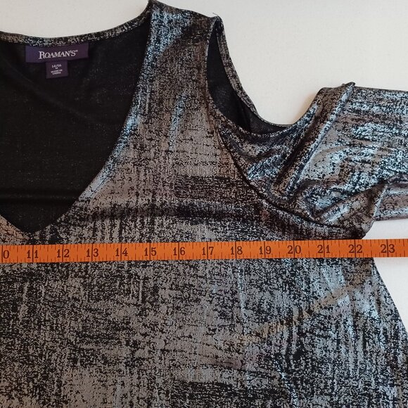 Roaman's Plus Size M (14/16) Cold Shoulder Tunic - Picture 4 of 8